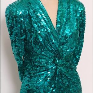 Emerald Green Sequin Dress by Niteline